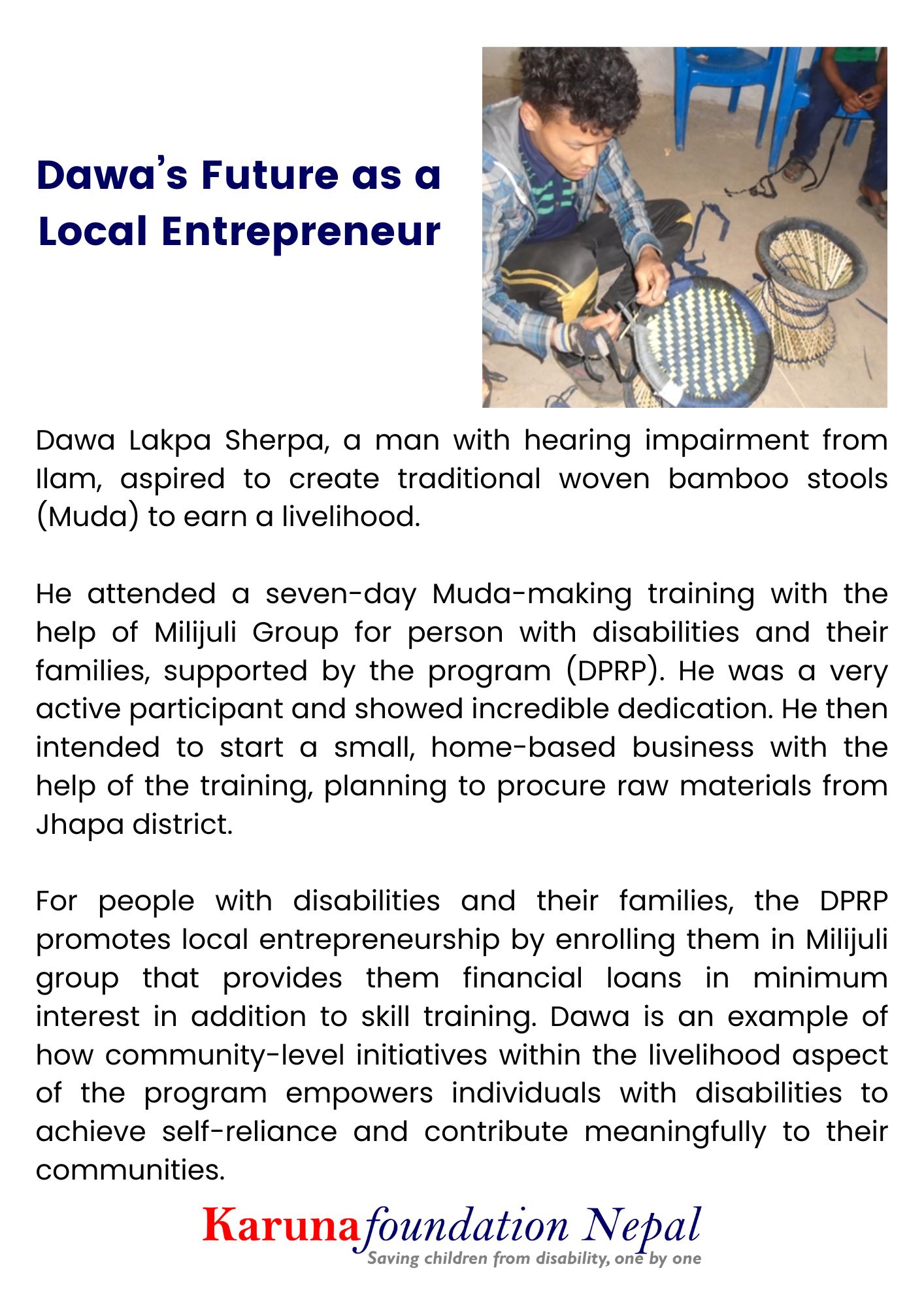 Dawa’s Future as a Local Entrepreneur