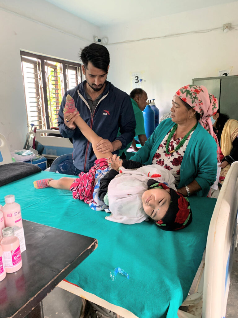 child getting treatment